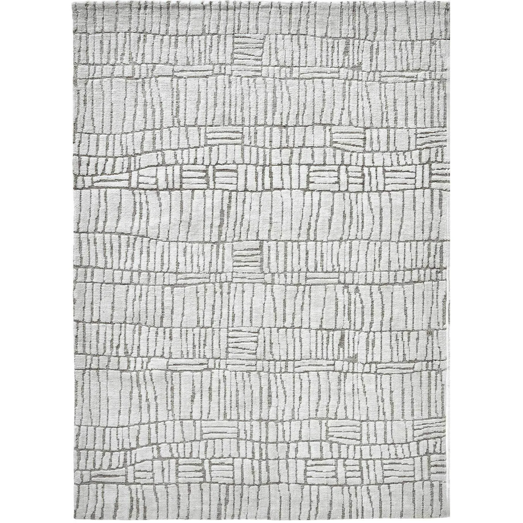 Verified MILTON MACHINE WOVEN RUG IVORY GREY Lightweight