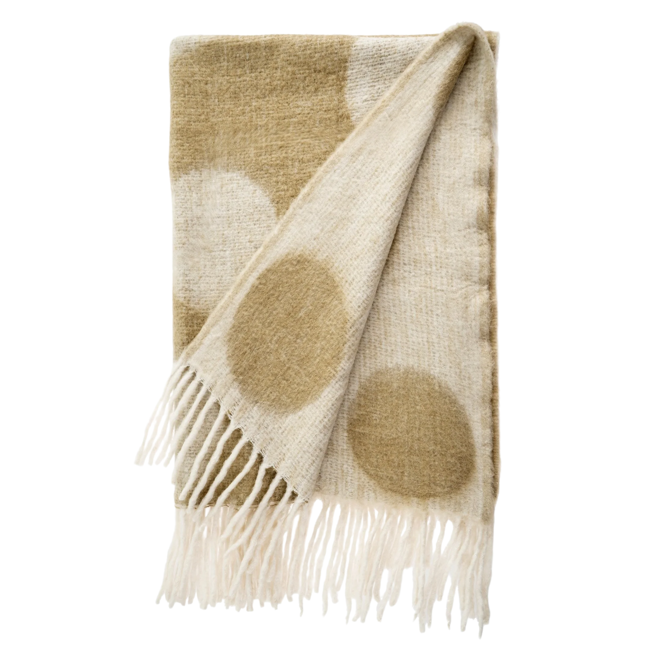 Prestigious Polka Dot Wool Blend Throw Pampas Refined