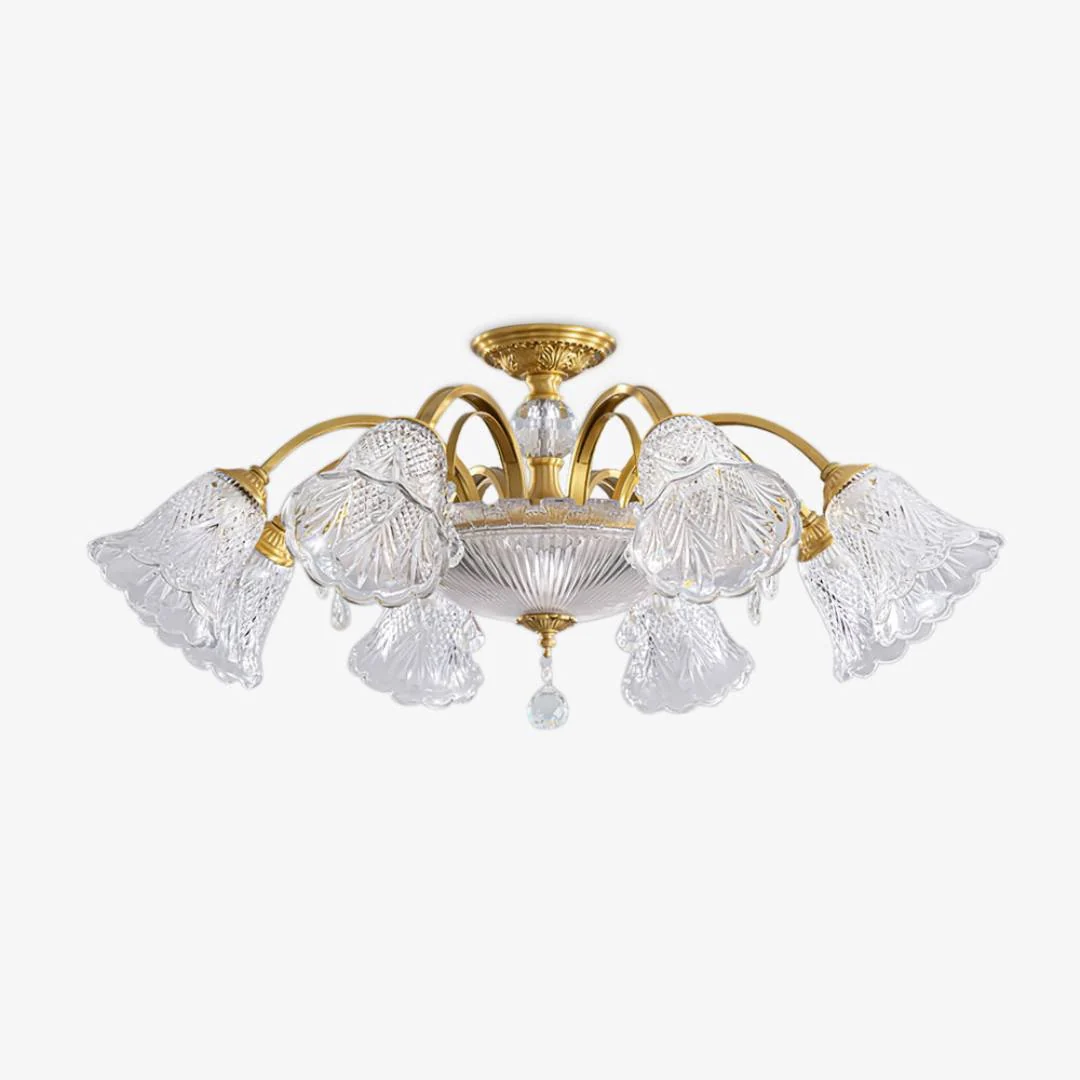 Comfortable Ruffled Bell Ceiling Lamp Selected