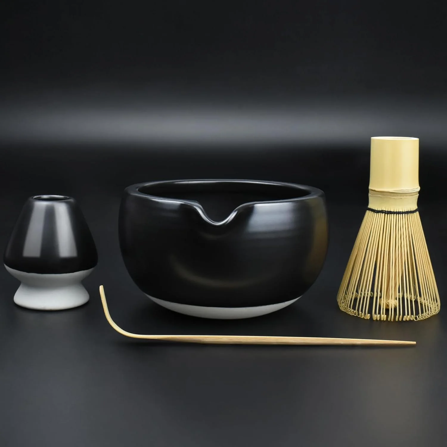 Trusted Artcome 4 Pcs Complete Matcha Ceremony Kit - Bowl With Pouring Spout Whisk Holder Scoop - Japanese Tea Set for Making Usucha Detailed