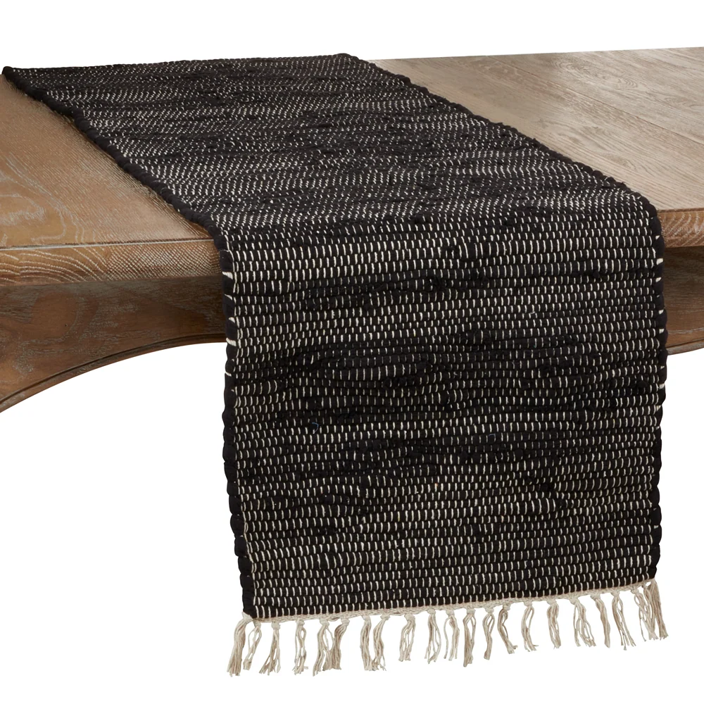 Durable Chindi Runner Black Easy-to-Use