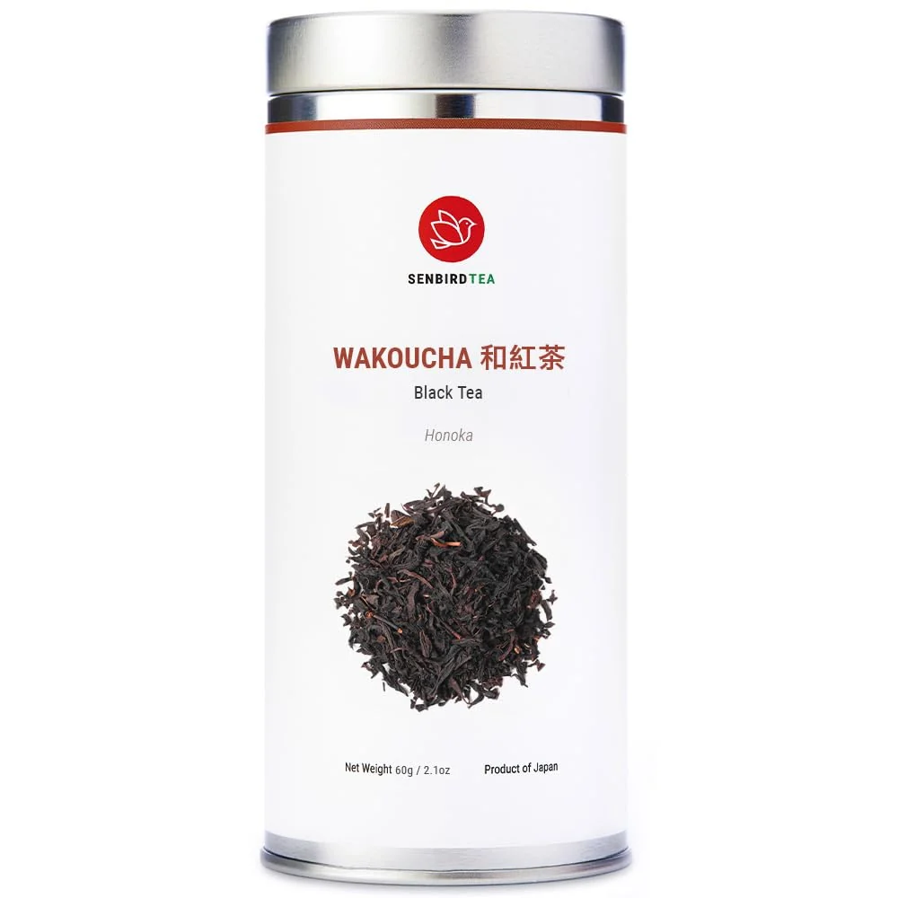 Specialty Senbird Premium Wakoucha Japanese Black Tea - Honoka From Shizuoka Japan - Loose Leaf Tea In Airtight Tea Tin 2.12oz 60g Classic