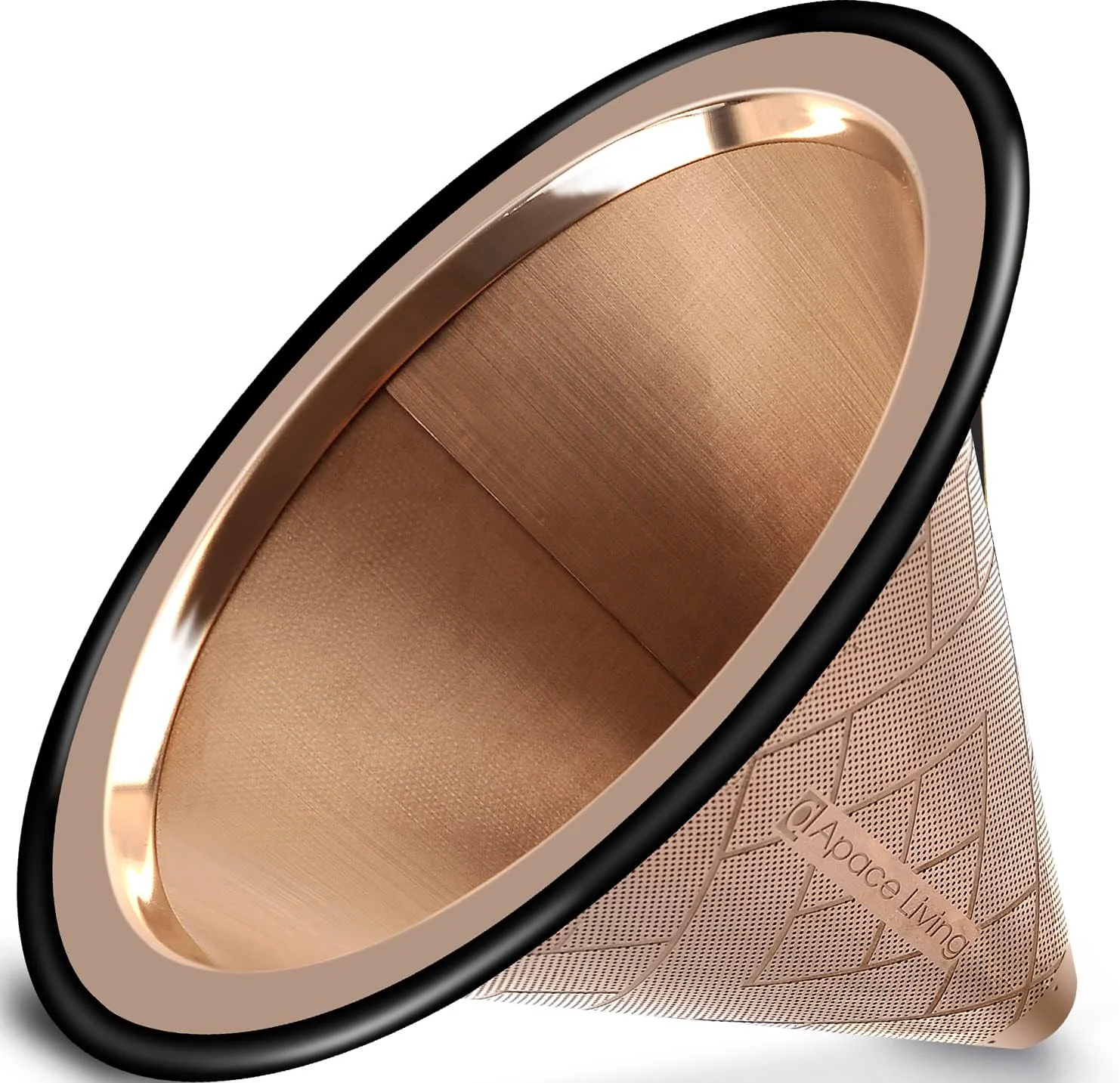 Detailed Compatible with Hario V60 Chemex Pour Over Coffee Filter - Wide Metal Base Reusable Stainless Steel Coffee Dripper Practical