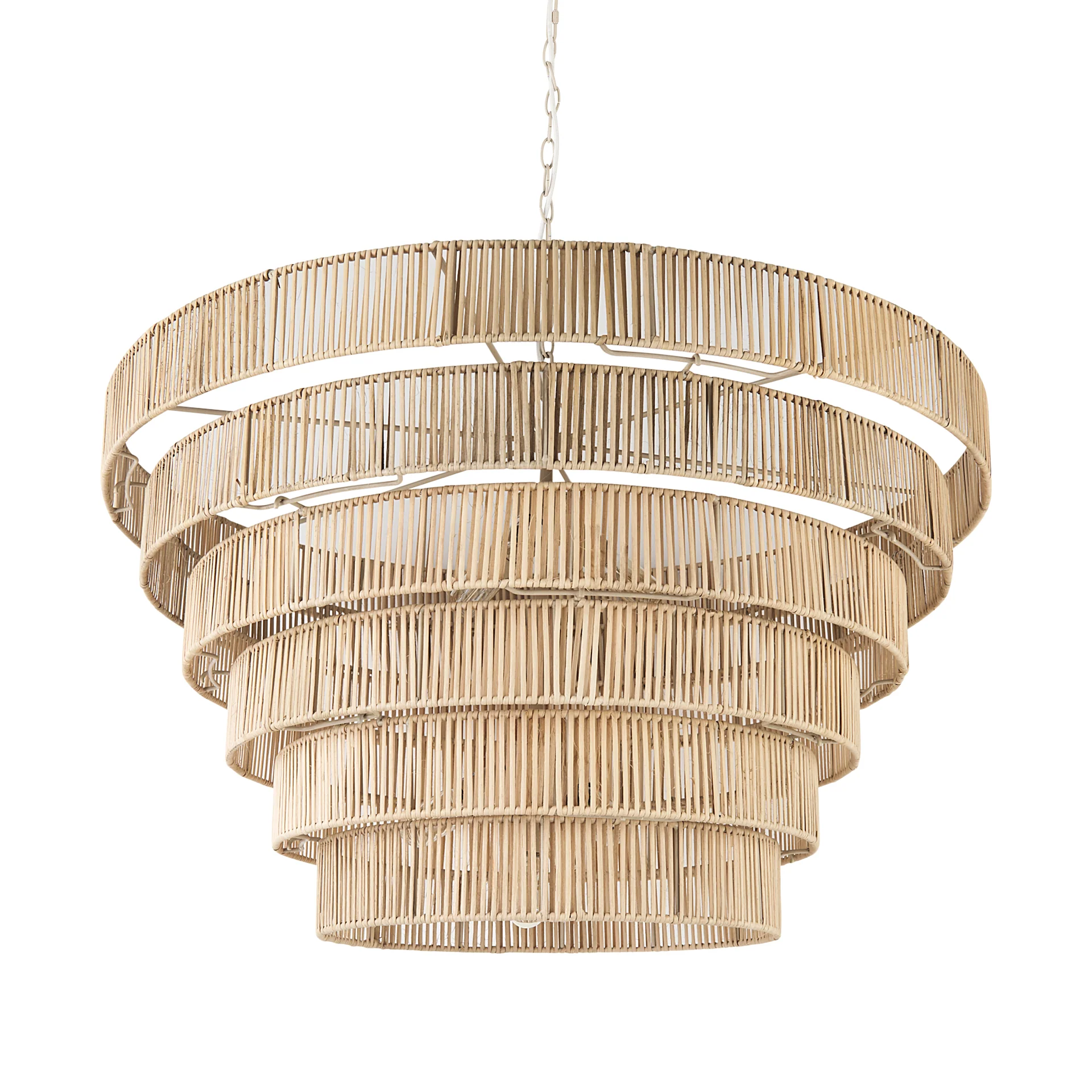 Reusable Marimba Natural Cane 6 Tier Chandelier Environmentally Friendly