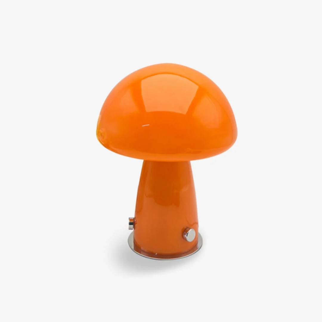Carefully Designed Mushroom Glass Table Lamp Lightweight