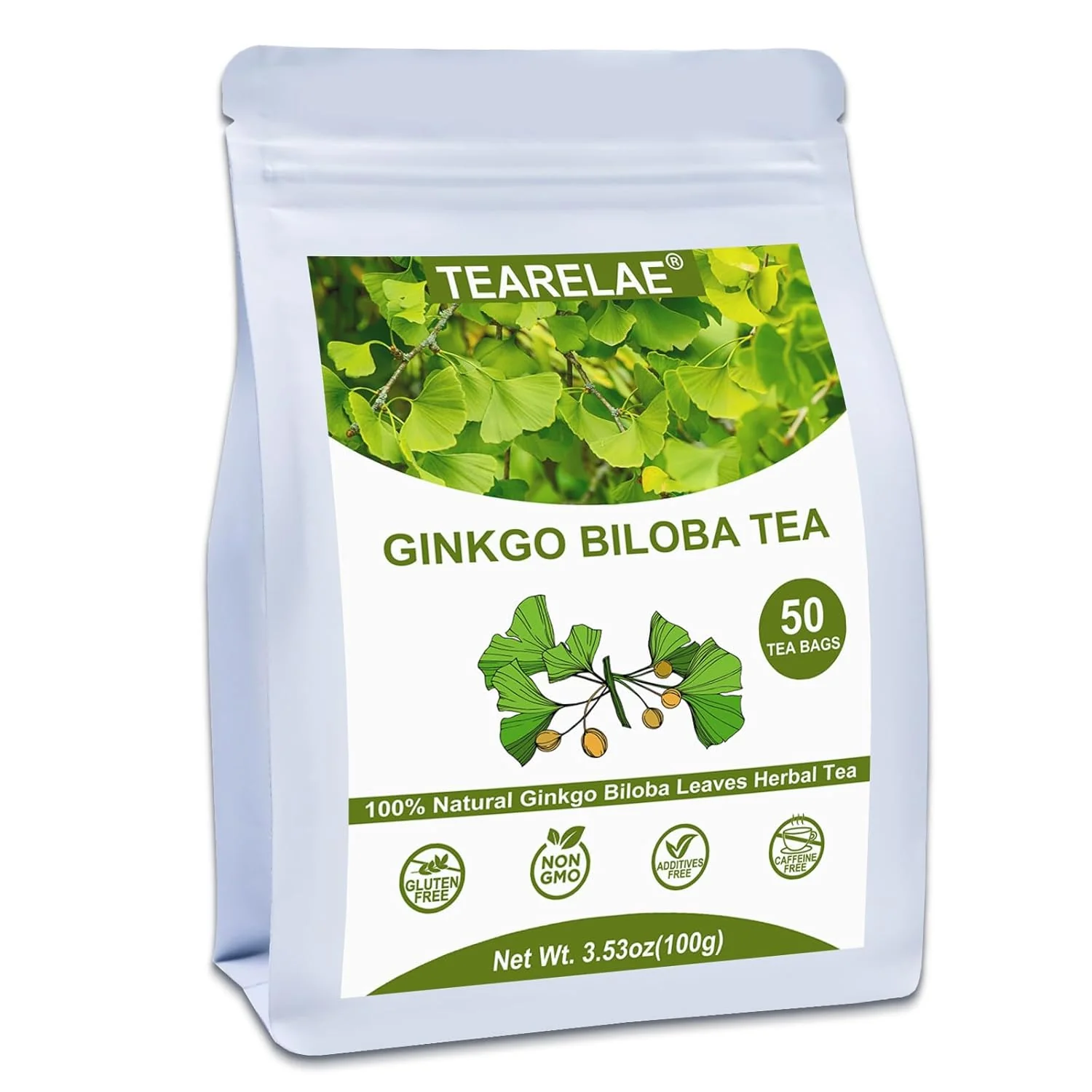 Safe Ginkgo Biloba Tea Bags - Vision Immunity Support Superior