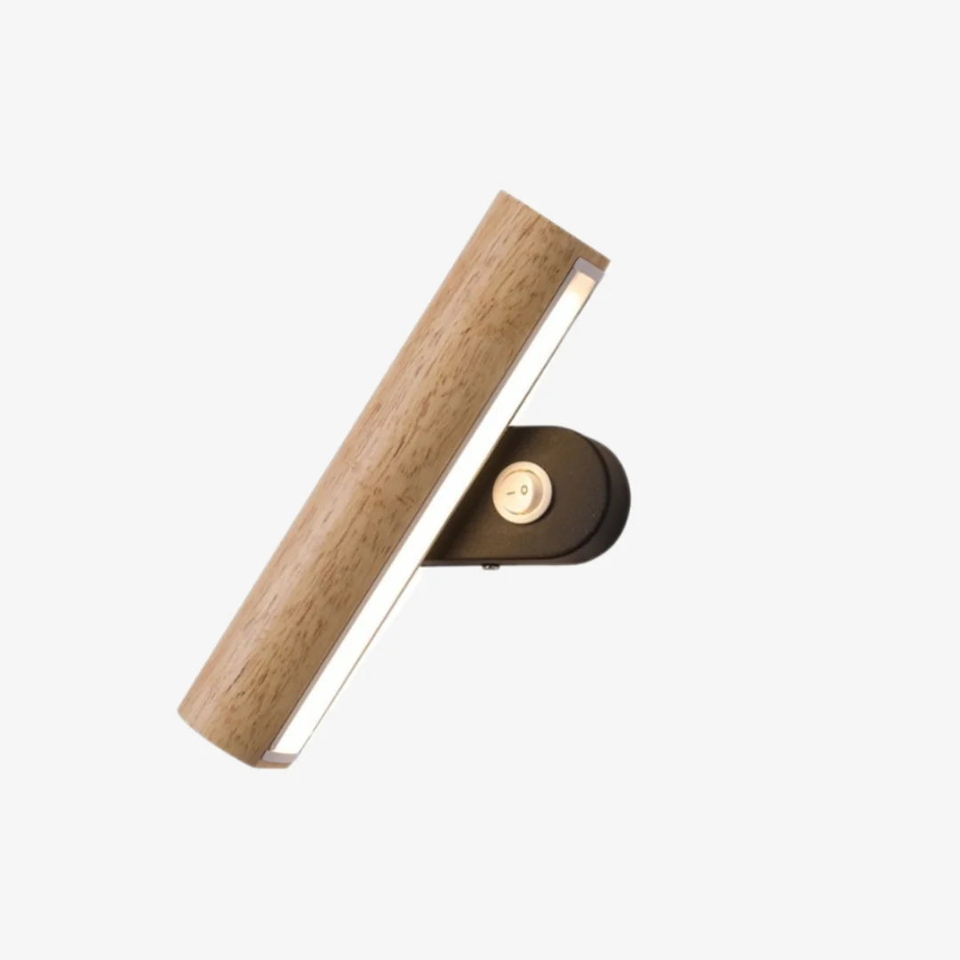Powerful Minimalist Wood Wall Lamp Smooth