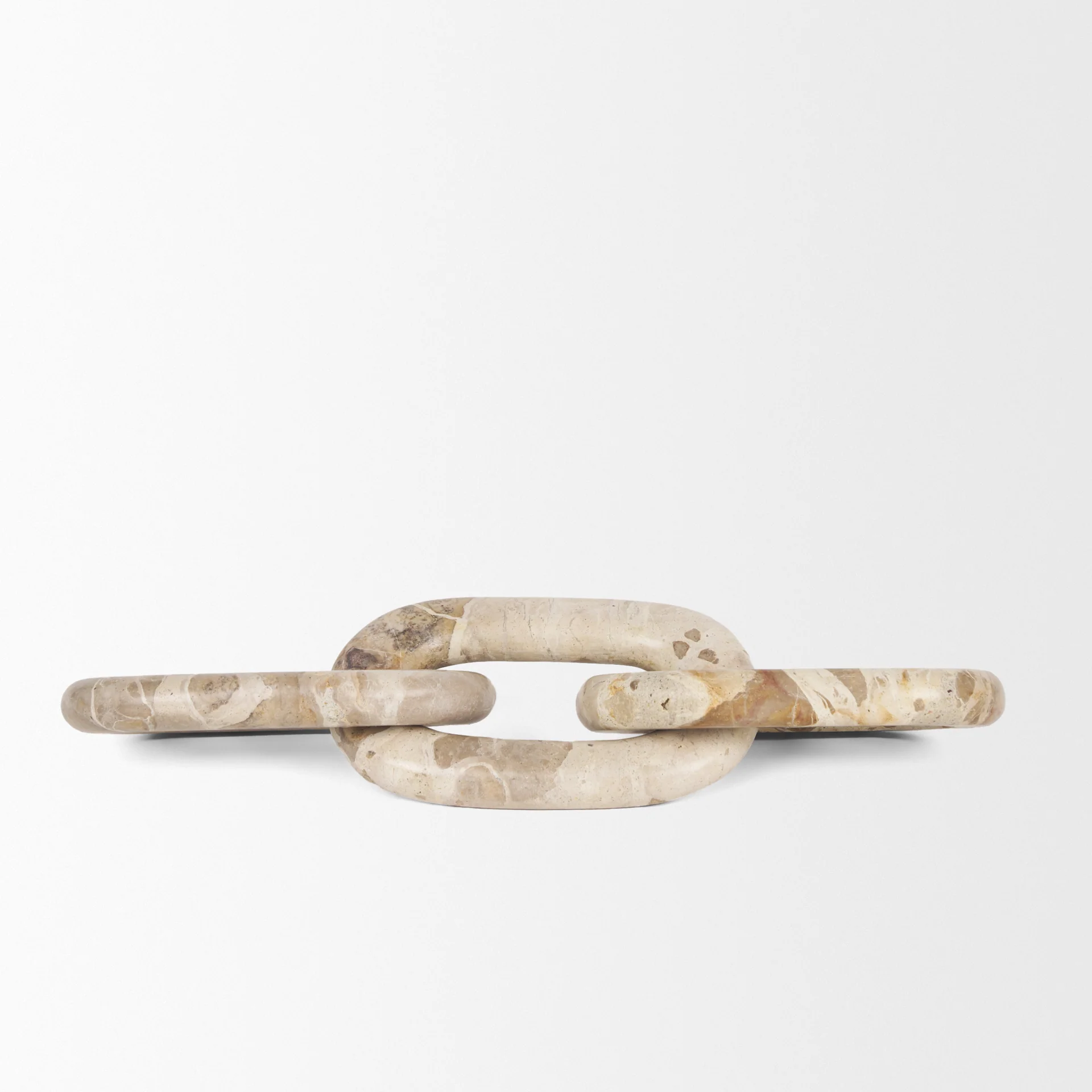 Professional Reinir Beige Marble Chain Link Decorative Object Proven