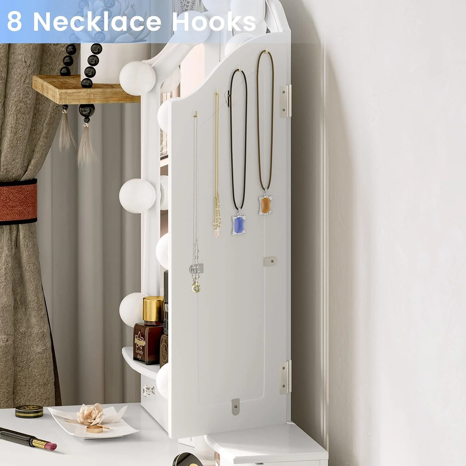Powerful White Makeup Vanity With Dimmable Hollywood Lights Trusted