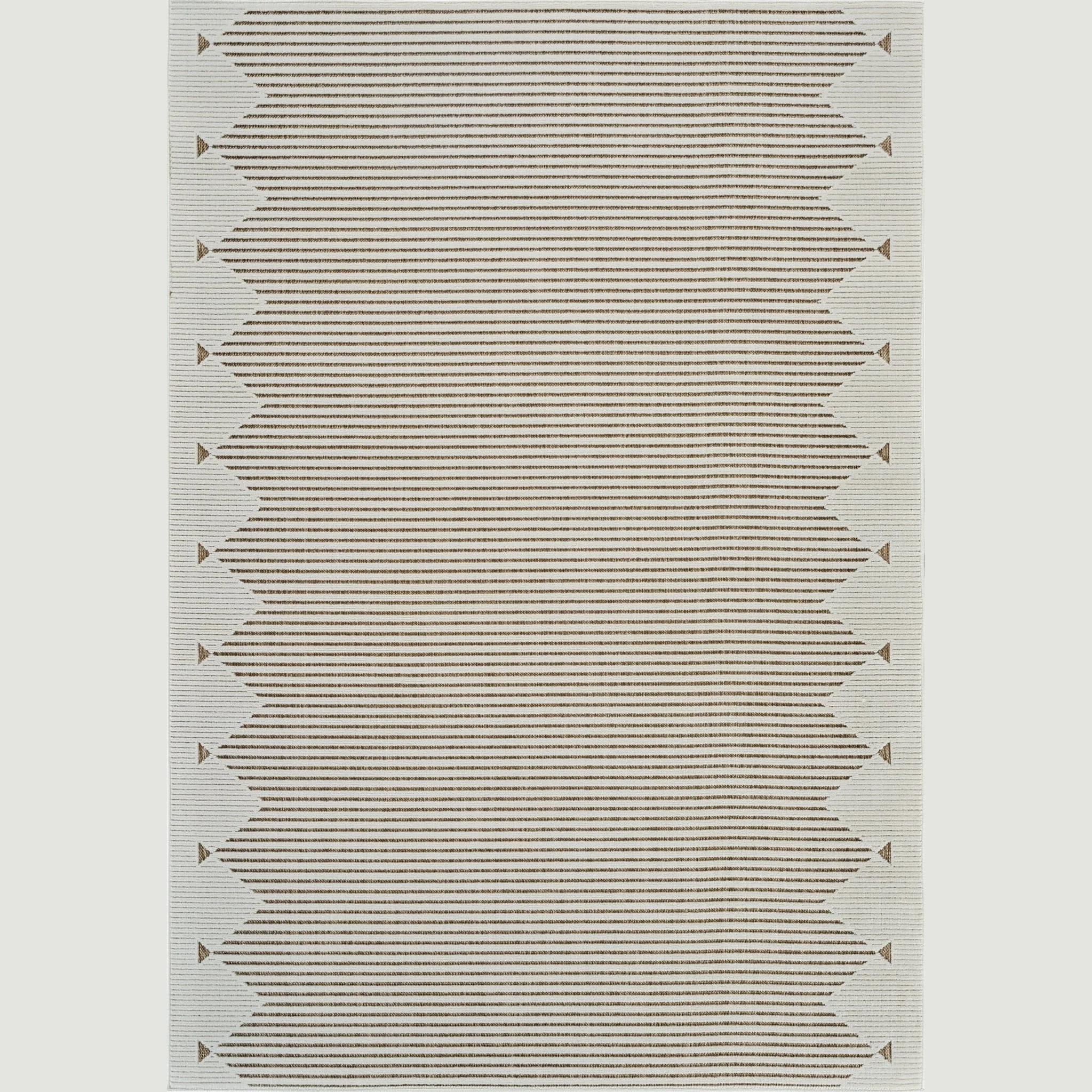 Powerful Aurora Beige Tribal Stripe Rug – 5 x 7' Convenient