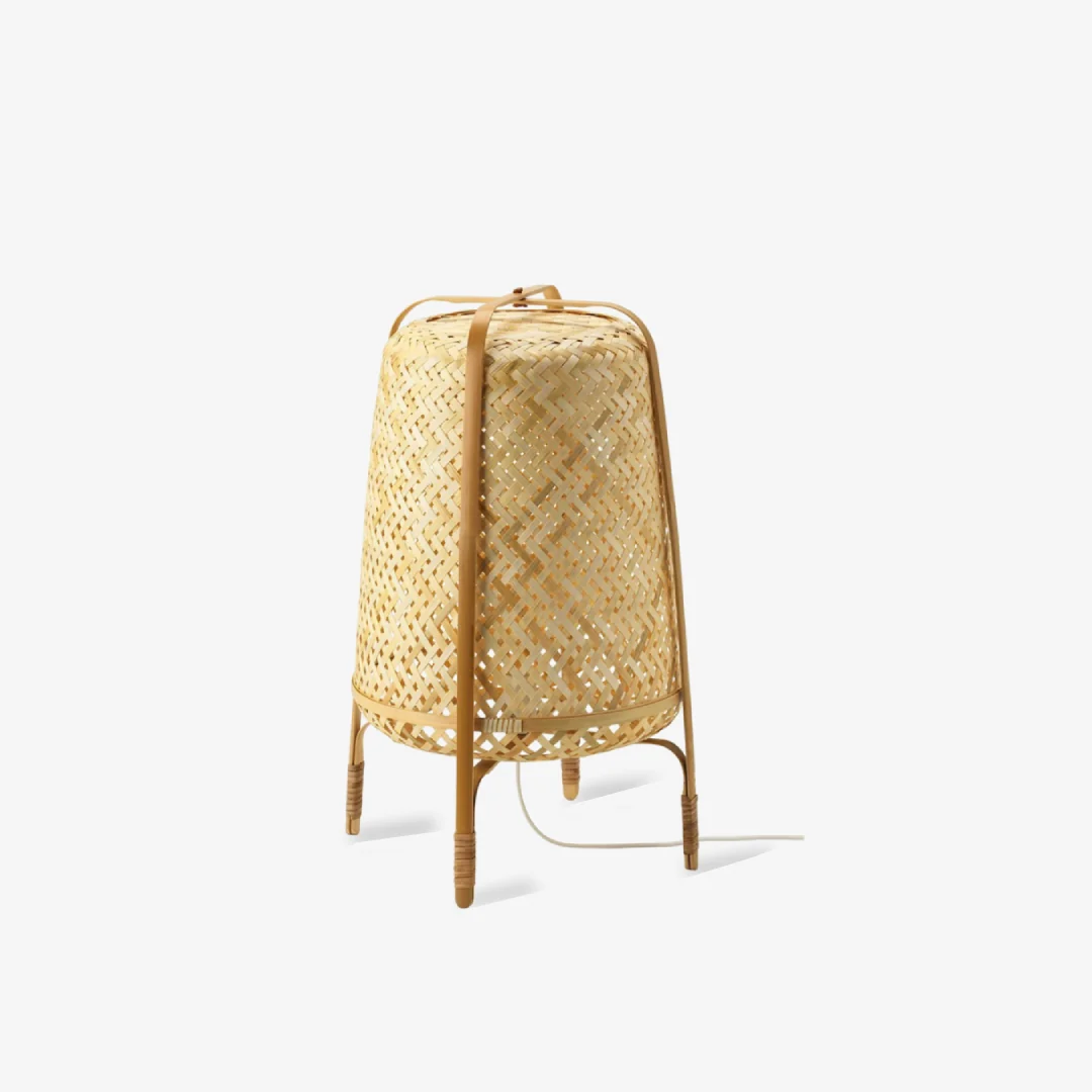 Verified Bamboo Woven Art Table Lamp Refined