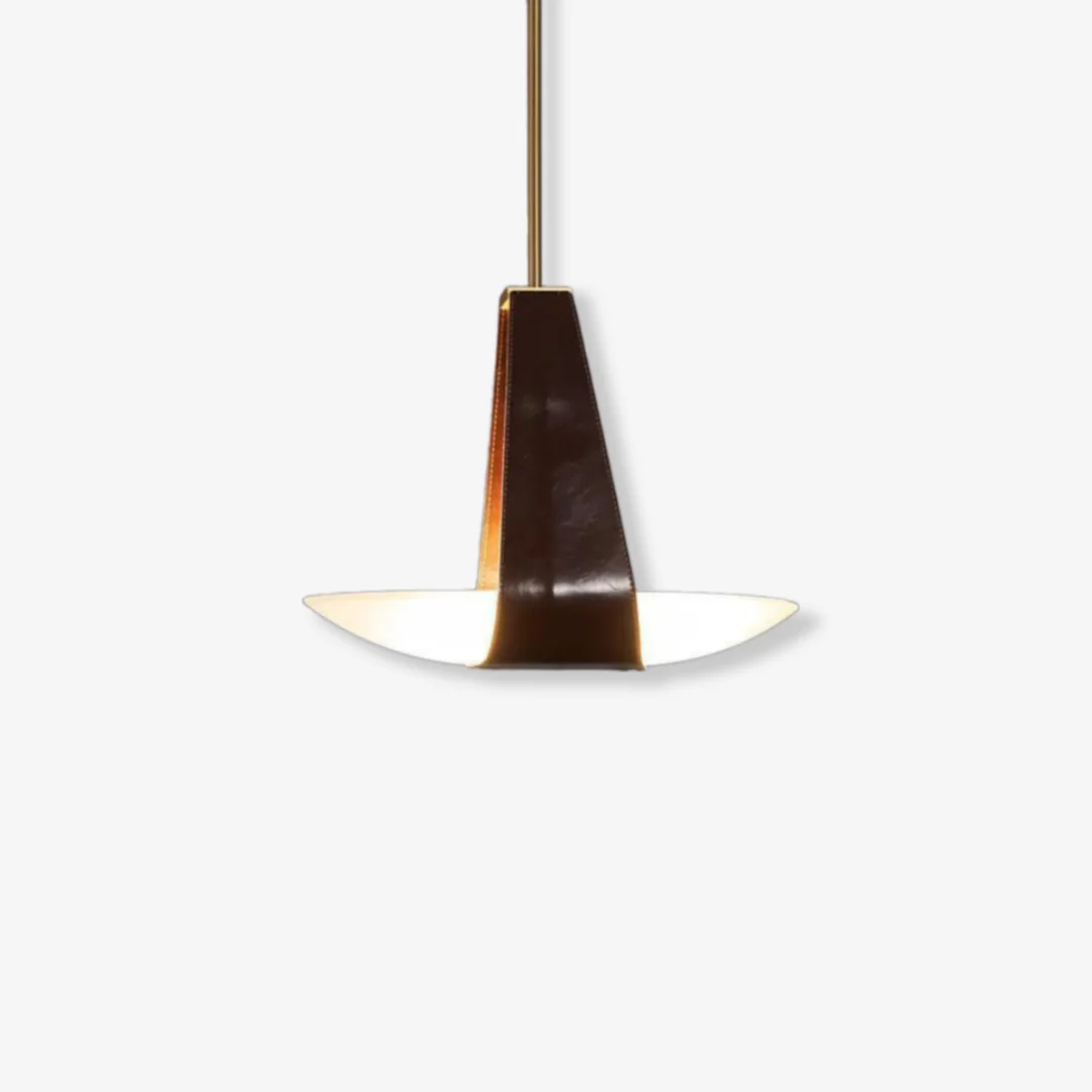 Fast Creative Leather Boat Pendant Lamp Crafted