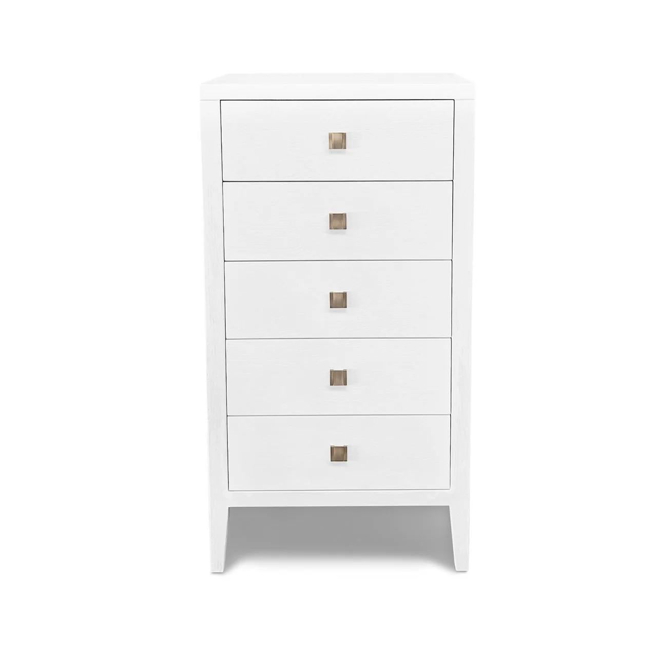 High-Performance Hara 5 Drawer Tall Dresser - White Excellent