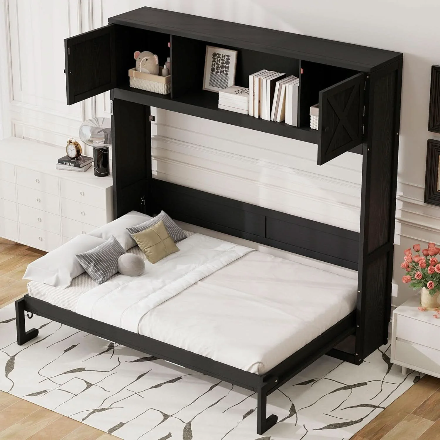 Certified Full Size Murphy Bed With Industrial Grade Cabinetry Exclusive