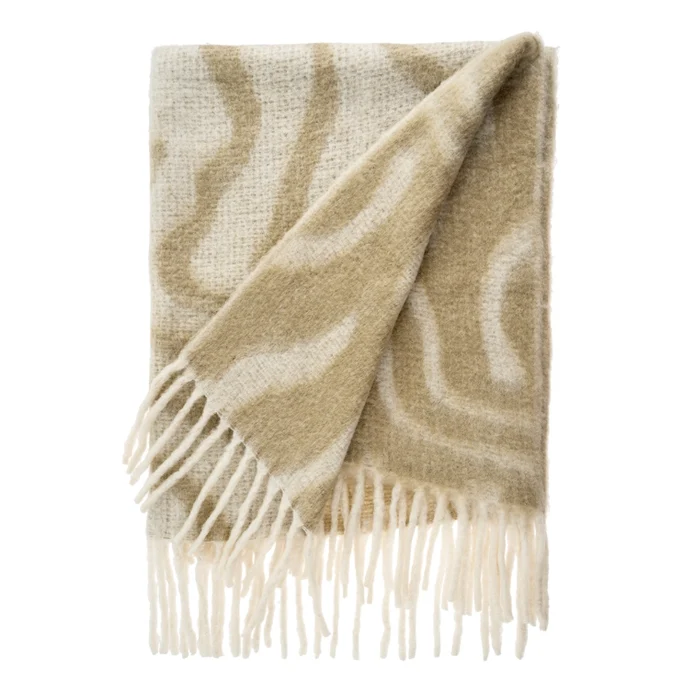 Detailed Bergen Wool Blend Throw - Pampas Eco-Friendly