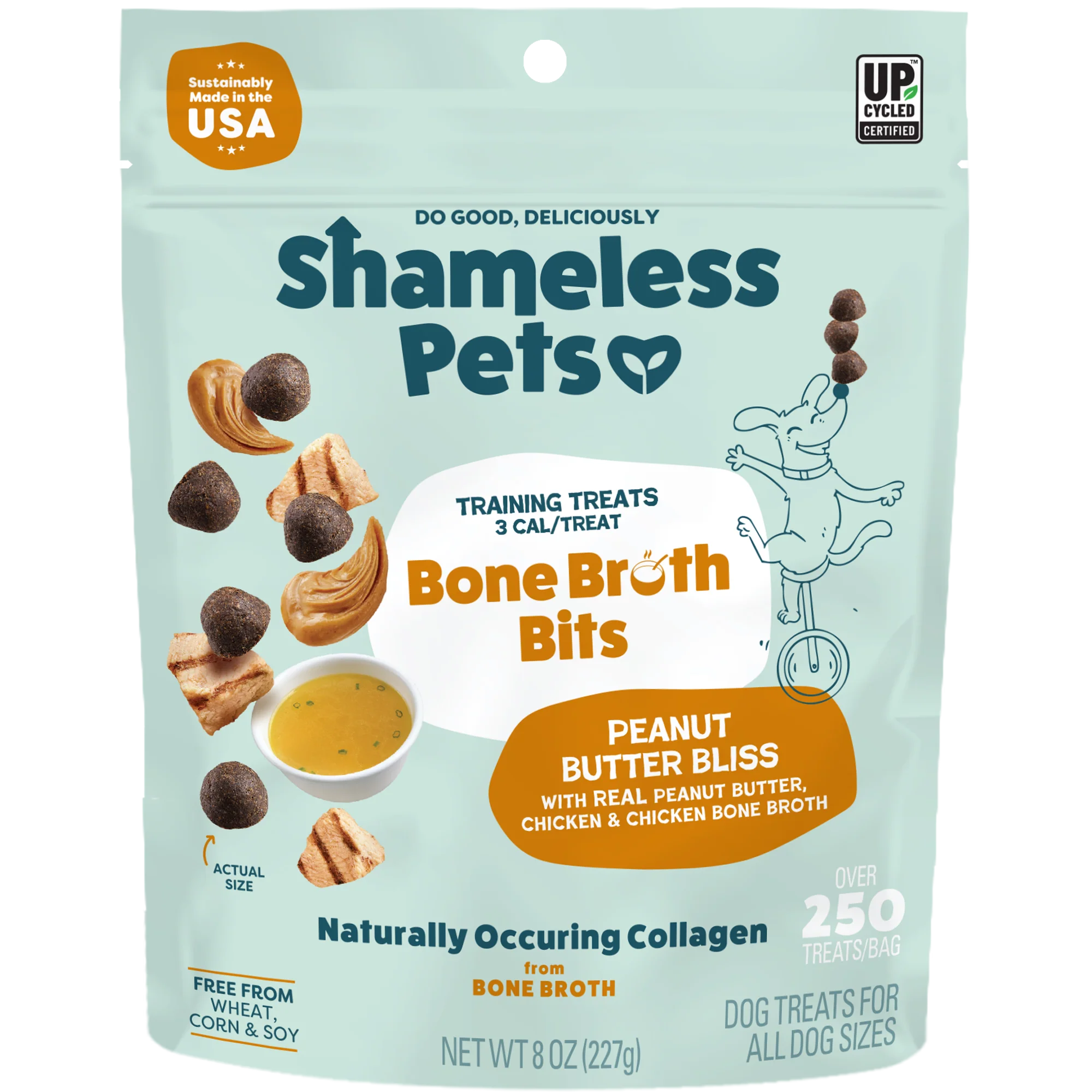 Detailed Shameless Pets Peanut Butter Bliss Bone Broth Training Treats Trusted