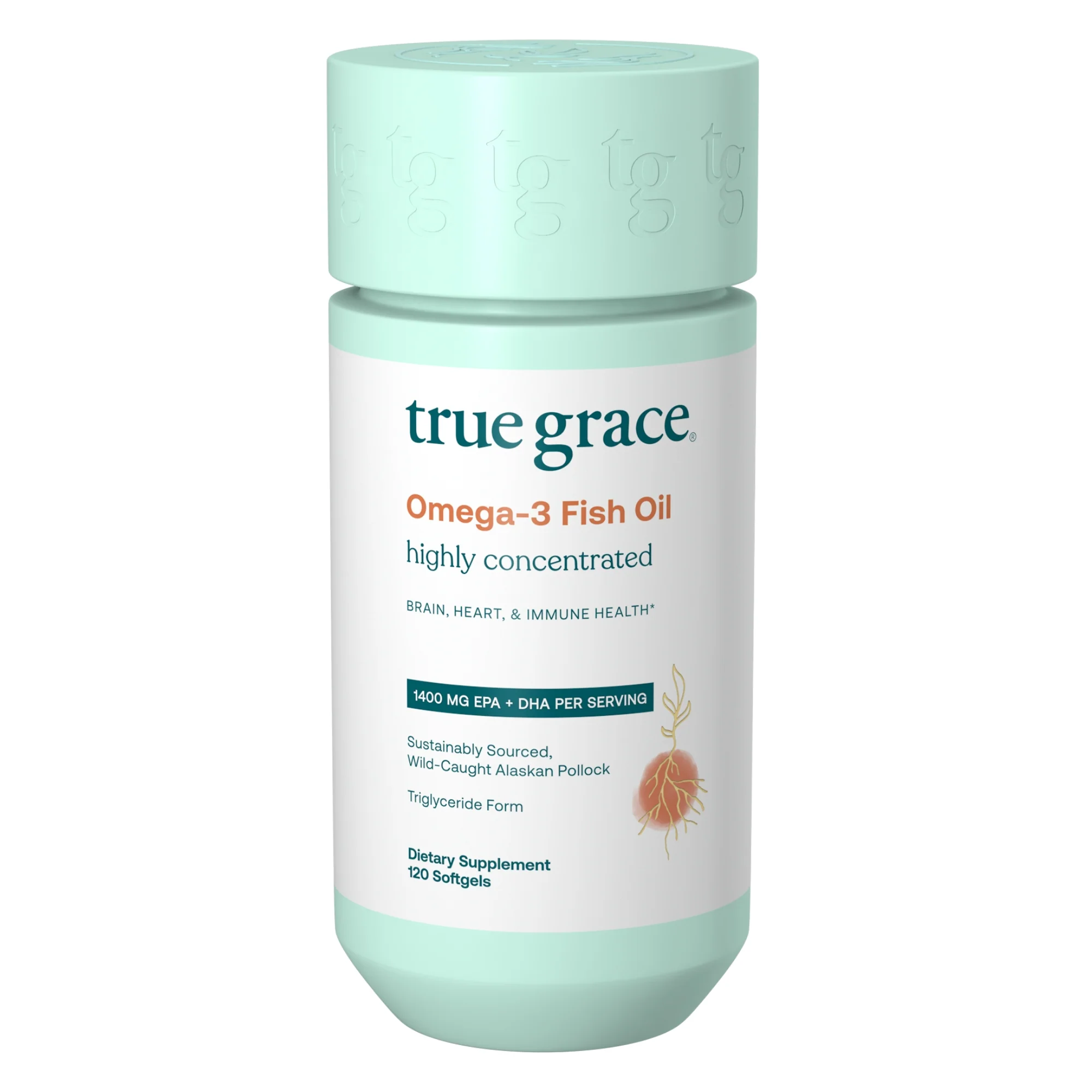 Fine True Grace Omega-3 Fish Oil Softgels - Brain Heart Immune Health Fashionable