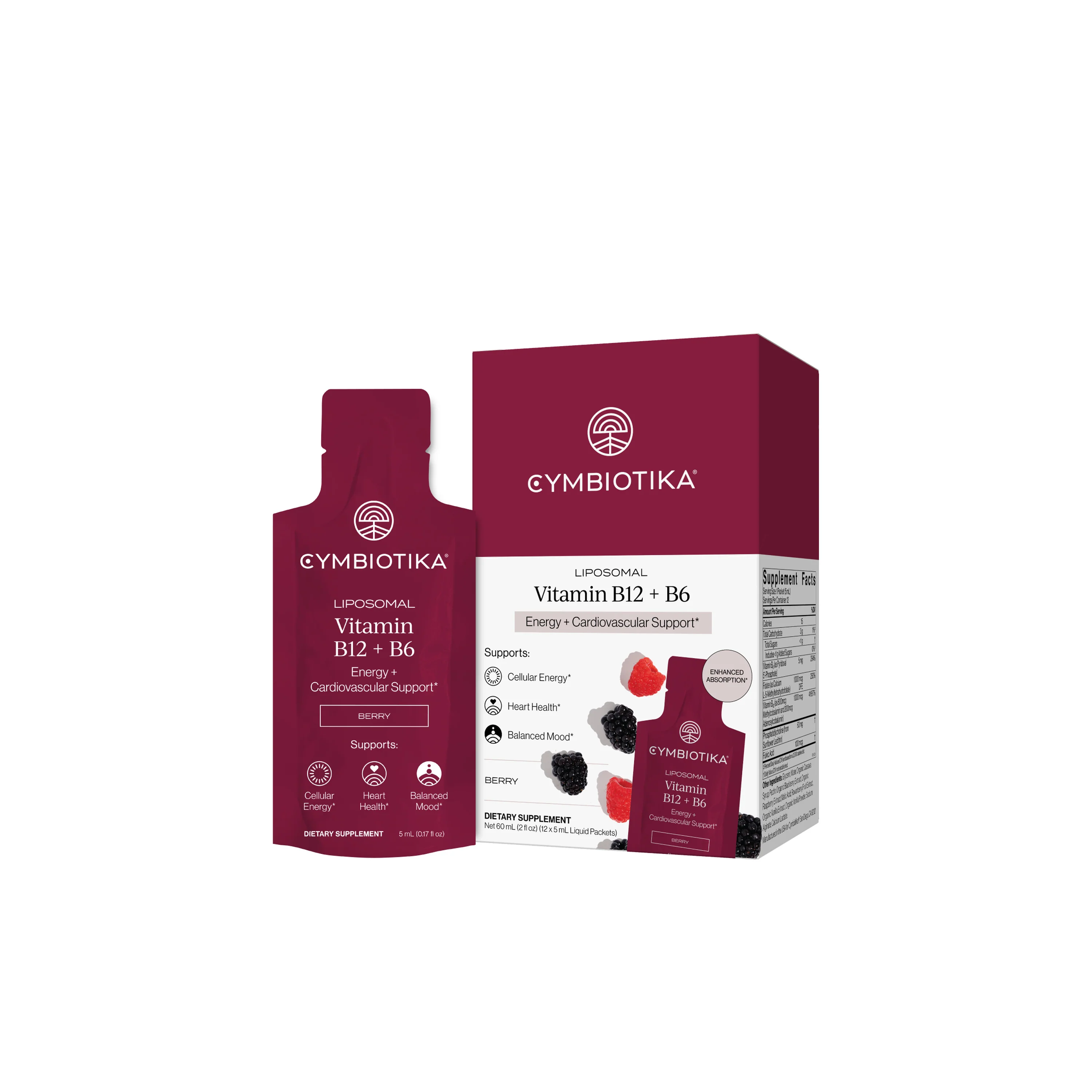 Flexible Cymbiotika Liposomal Vitamin B12 B6 - Energy Cardiovascular Support Detailed