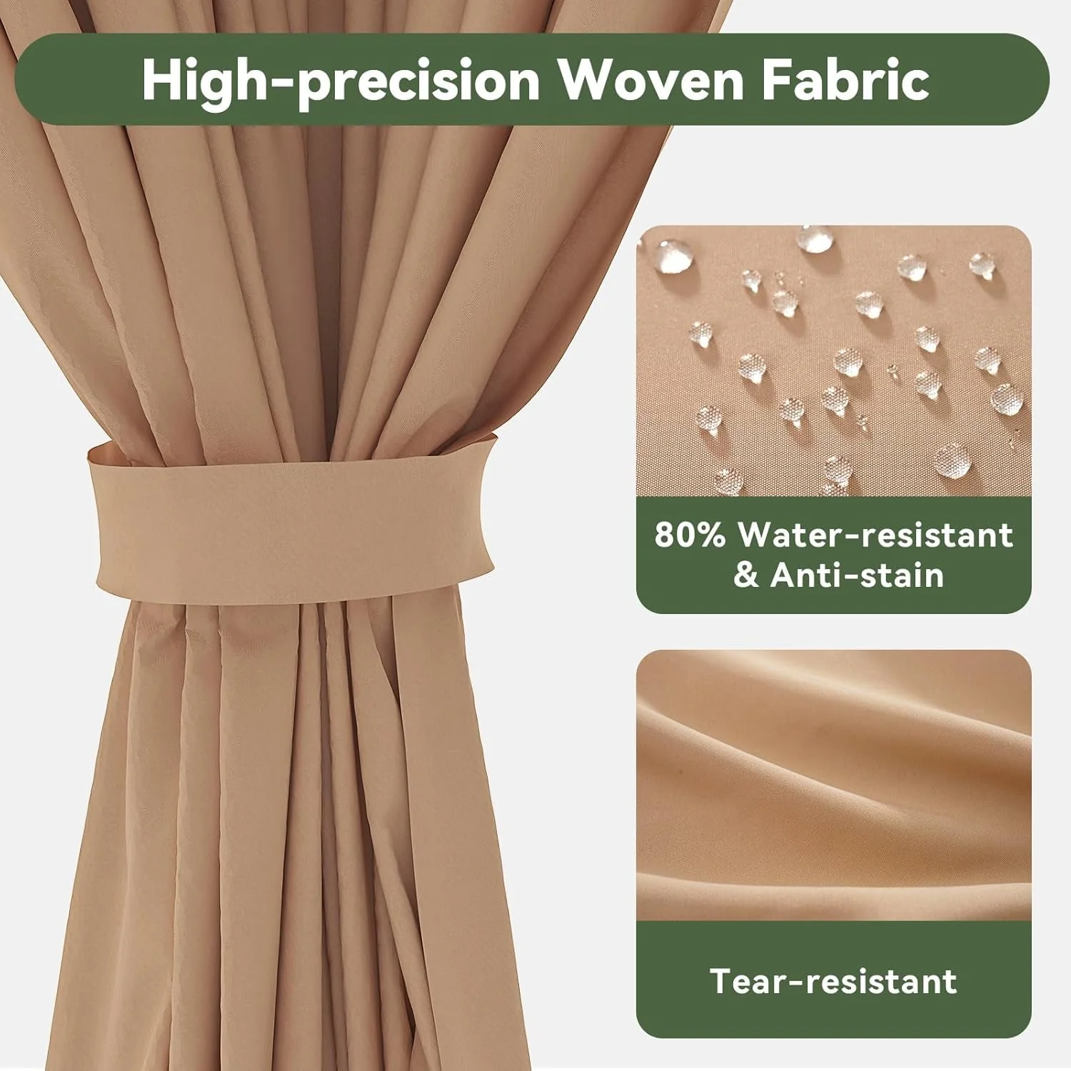 User-Friendly 10x12 Chestnut Gazebo Mosquito Netting Outdoor Backyard Crafted
