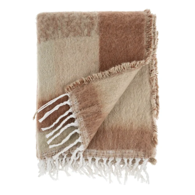 User-Friendly Geo Jacquard Throw - Brown High-Grade