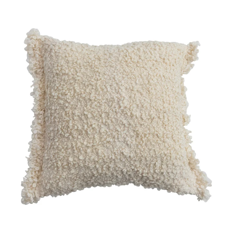 Enhanced Square Woven Boucle Fabric Indoor Outdoor Pillow Breathable