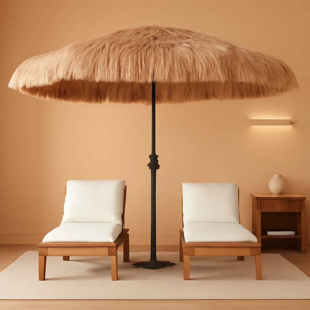 Exclusive NineFoot Tiki Umbrella With ThatchedSunshade UPF50 Refined