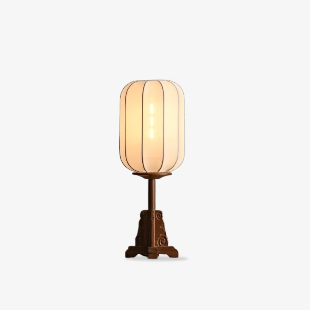Comfortable Lantern Cloth Art Table Lamp Safe