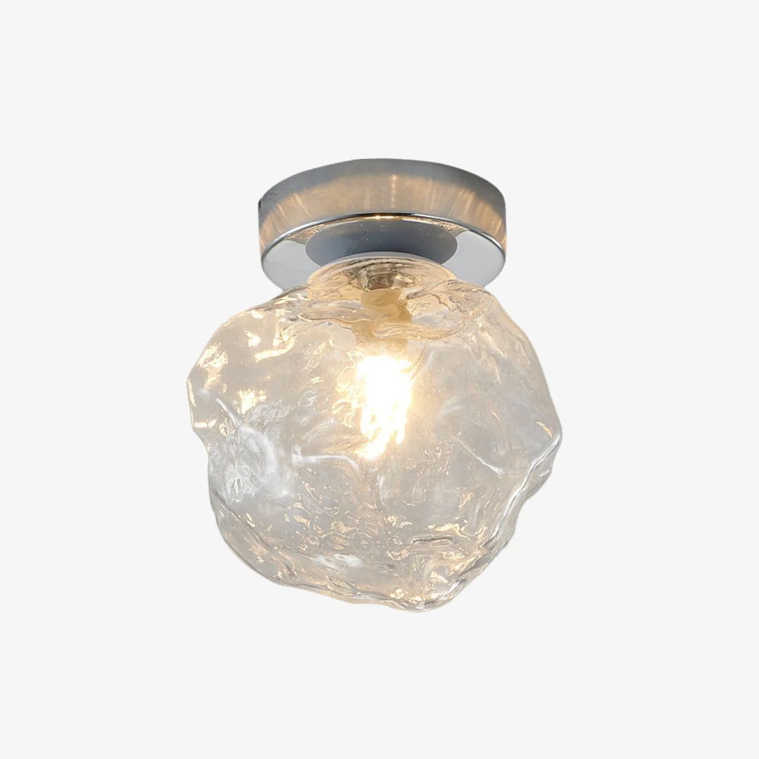 Safe Stone Glass Ceiling Lamp Practical