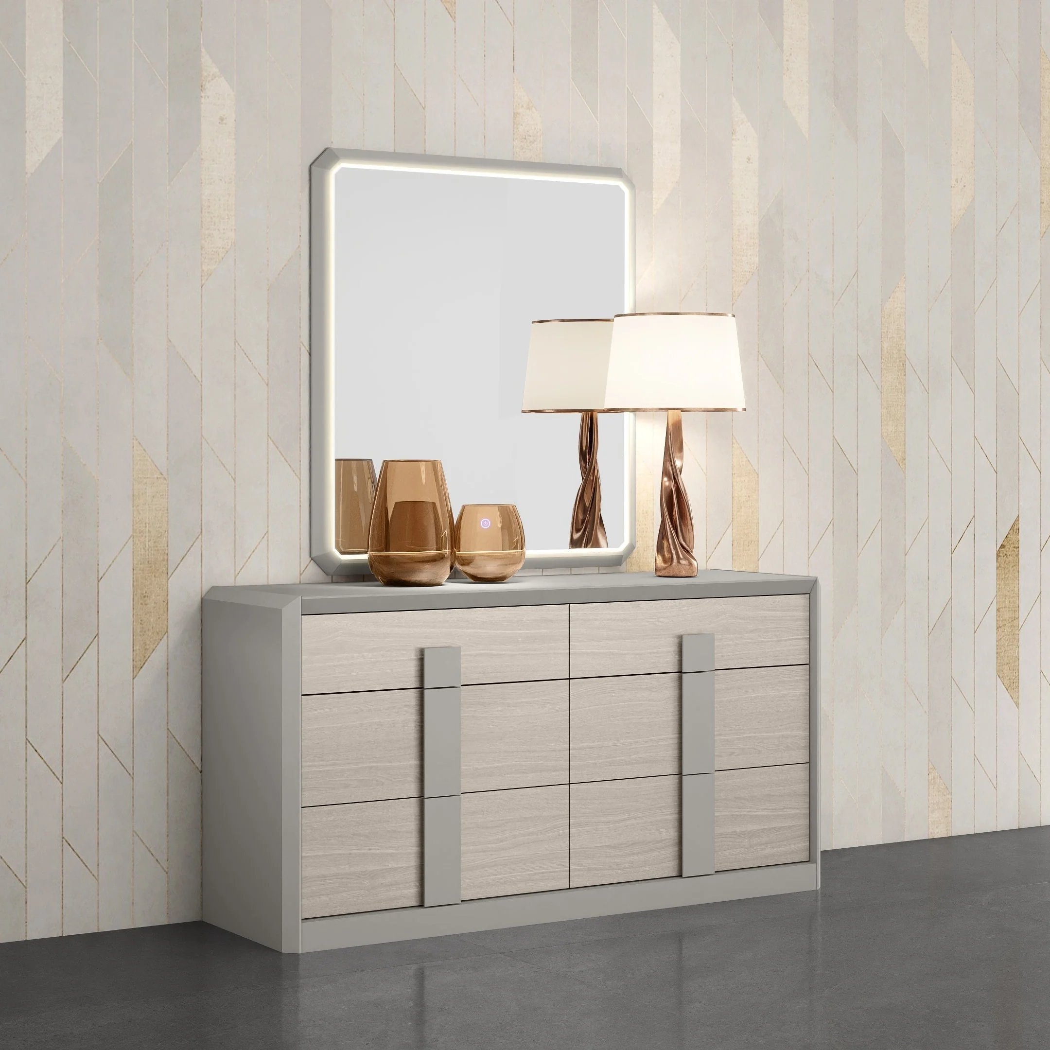 Comfortable Velar 6 Drawer Dresser High-End
