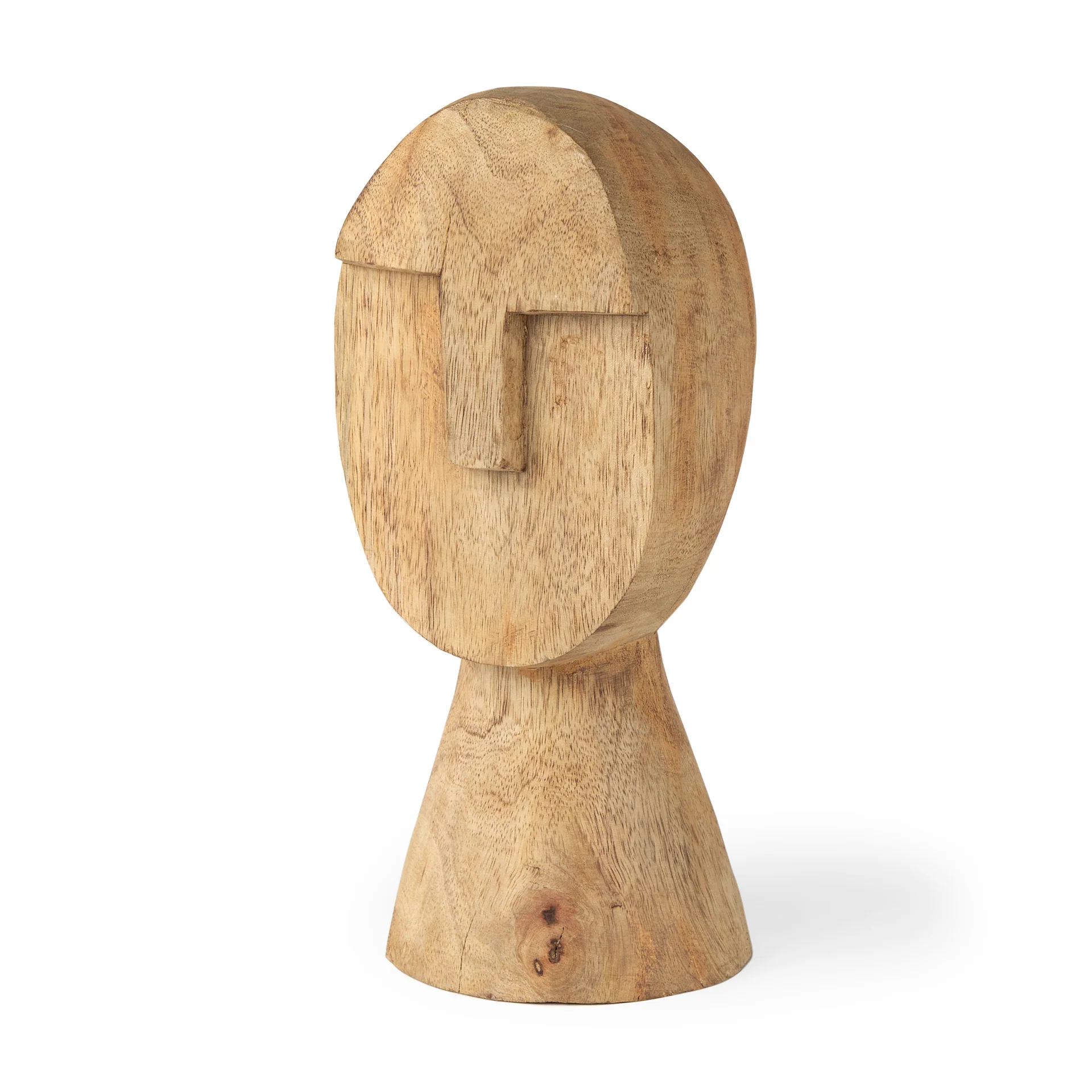 Comfortable Ivan Medium Wooden Head Sculpture Proven