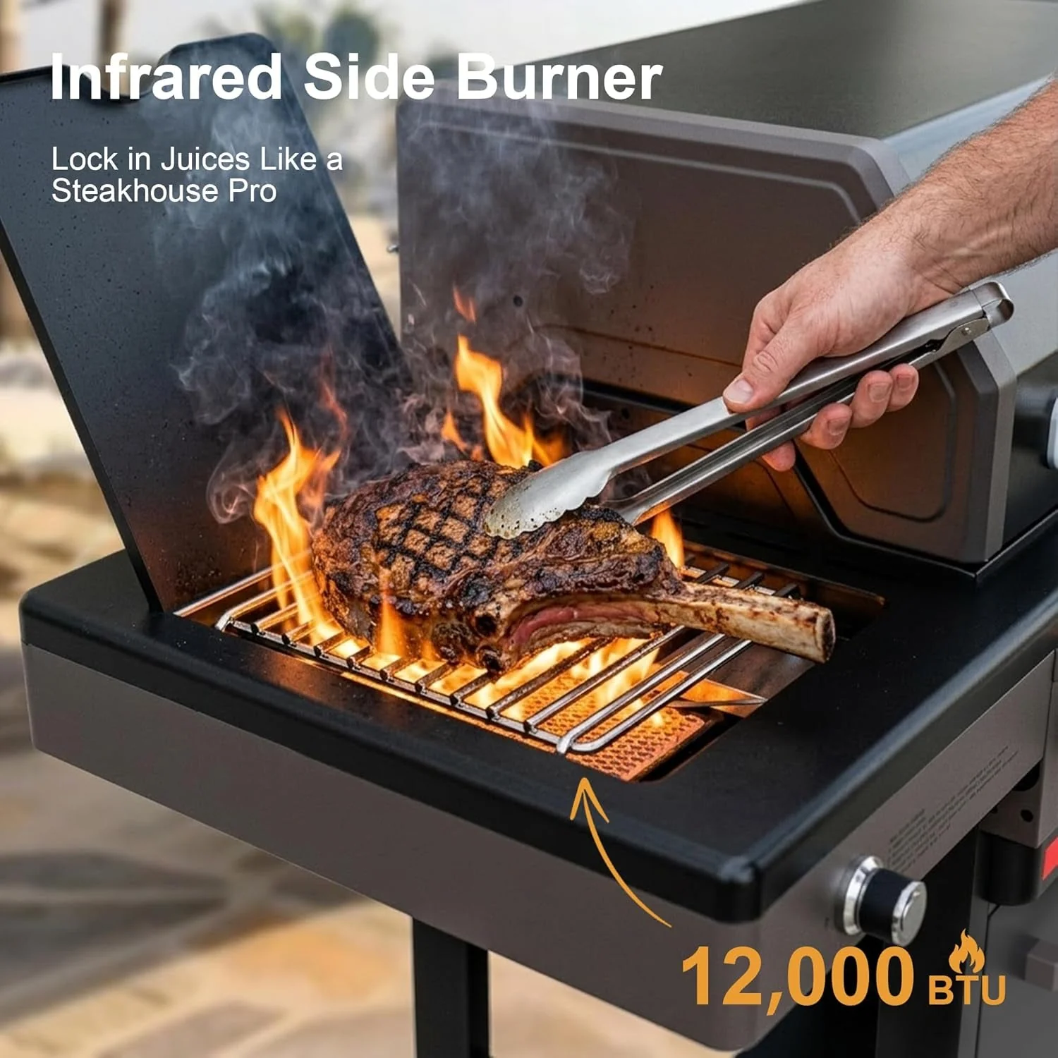 Contemporary Quadruple Burner Infrared Side Burner Propane Grill Outstanding