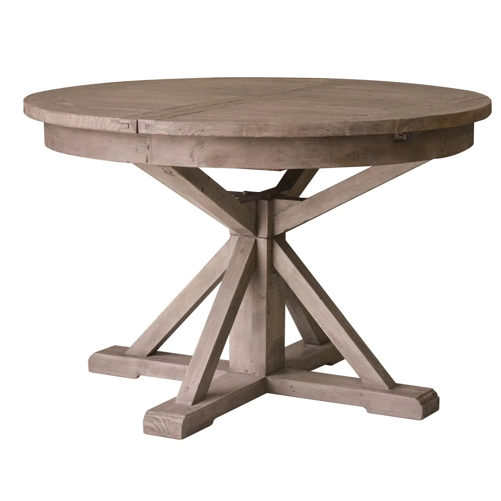 Fine Irish Coast Round 47 63 Extension Dining Table - Rustic Sundried Traditional
