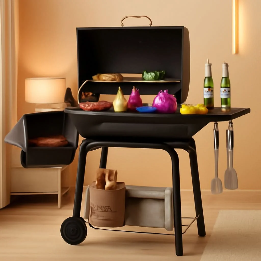 Unique CC1830S Large Capacity Charcoal Grill Offset Smoker Enhanced