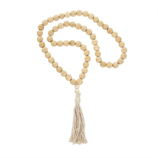 Fine Crafted TASSEL BLESSING BEADS - NATURAL Fine