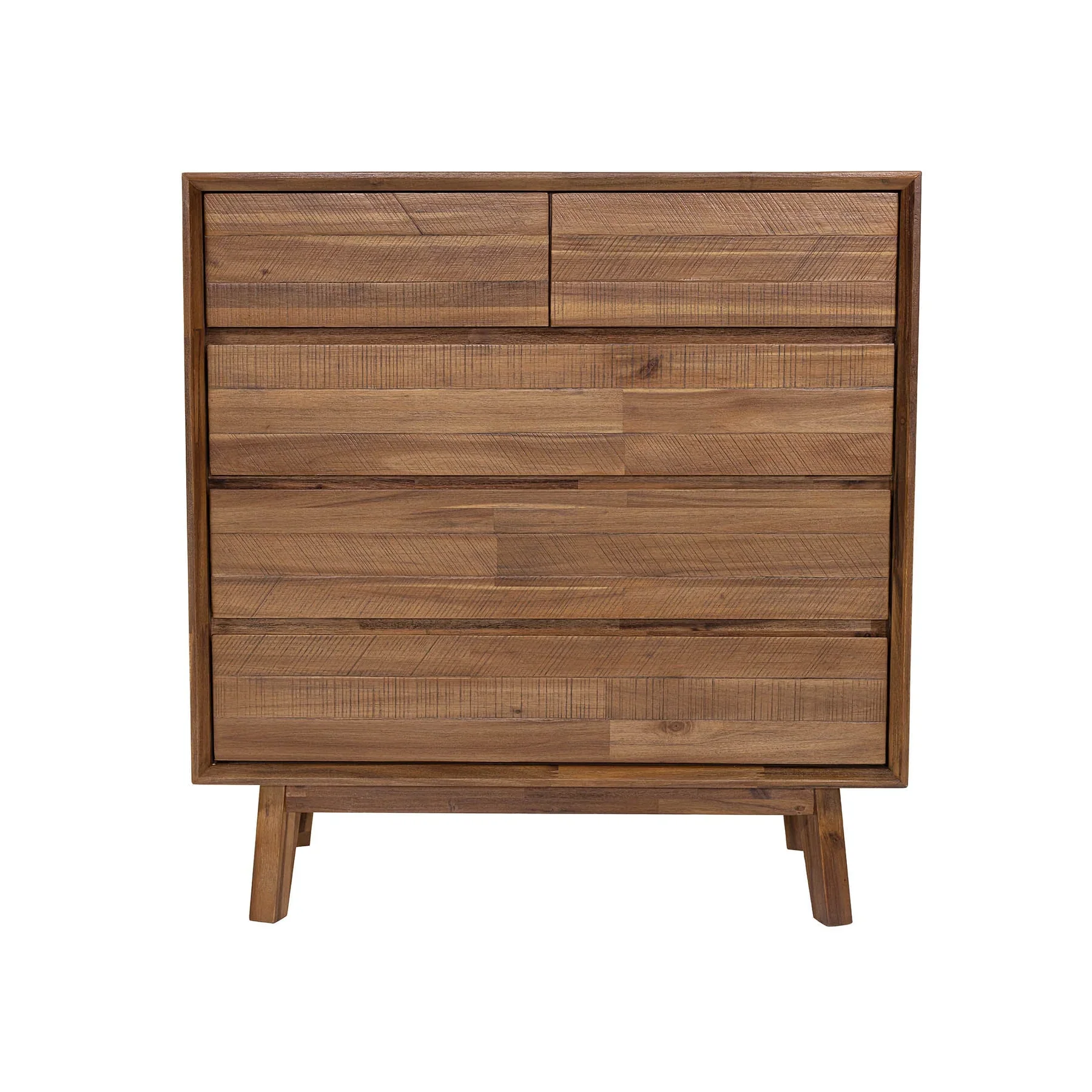 Comfortable Gia 5 Drawer Chest - Warm Pecan Trendy