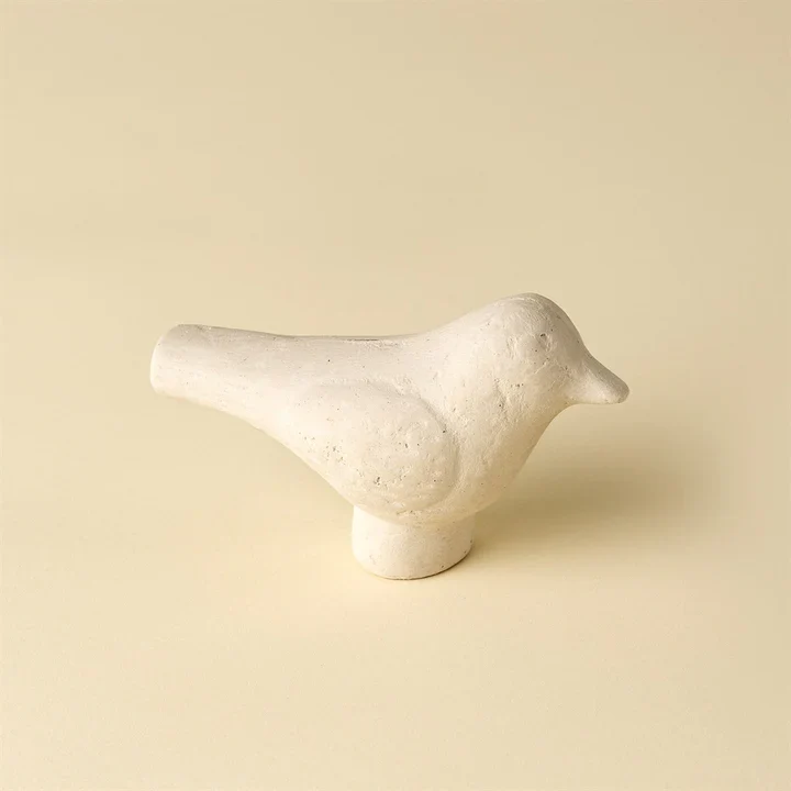 High-End Paper Mache Bird Statuette Solid