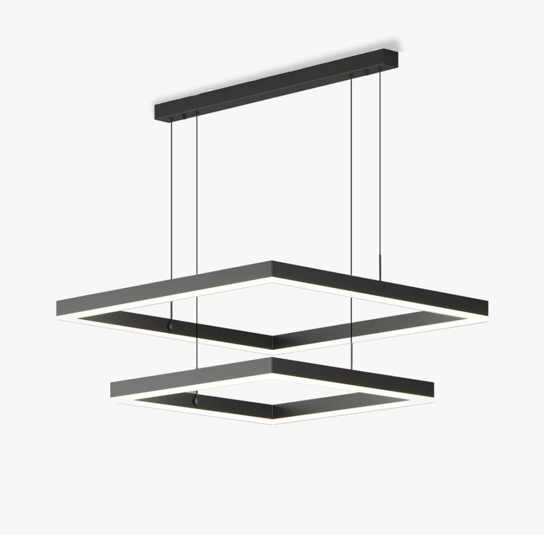 Premium Material Modern Square LED Pendant Lamp Clean