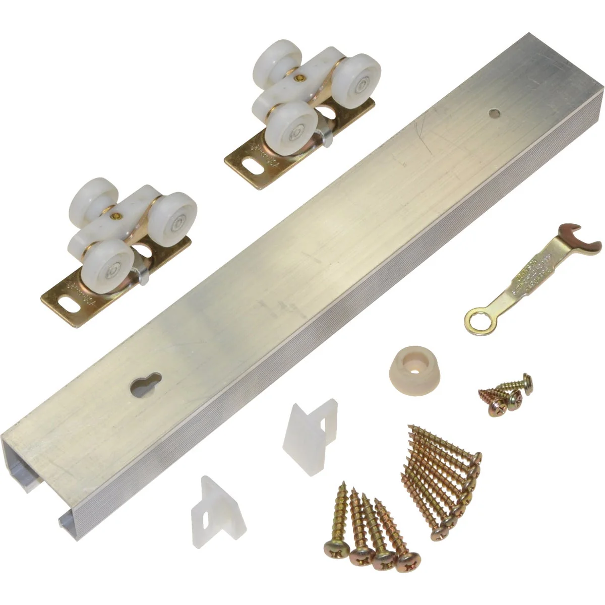 Convenient Johnson Hardware 30 In. W. Pocket Door Hardware Set with 60 In. Track Eco-Friendly