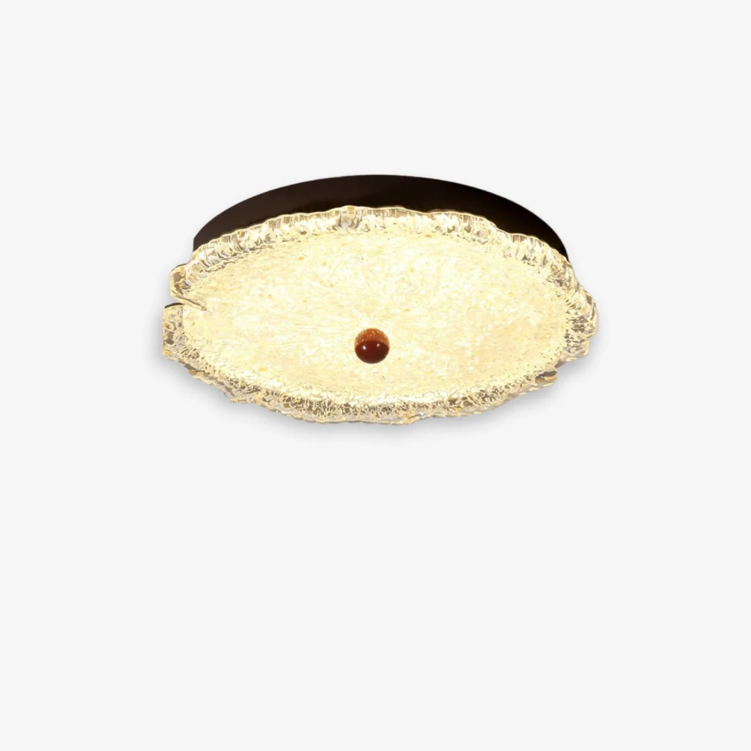 Classic Gold Leaf Lotus Ceiling Lamp Elegant