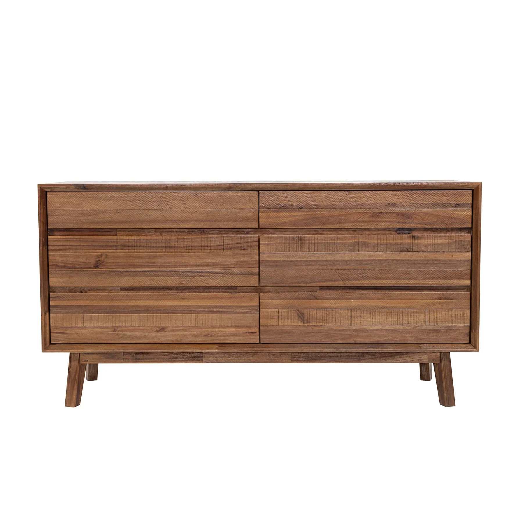 Elite Gia 6 Drawer Dresser - Warm Pecan Comfortable