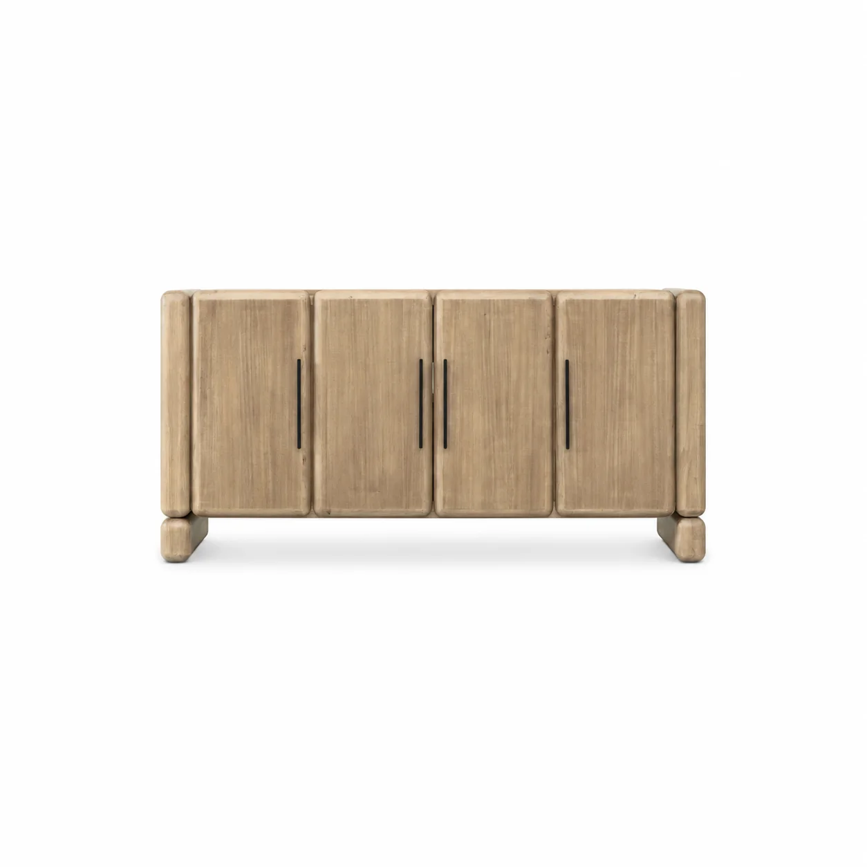 Convenient Nelly 4-Door Acacia Wood Sideboard — Lioness Finish Fine