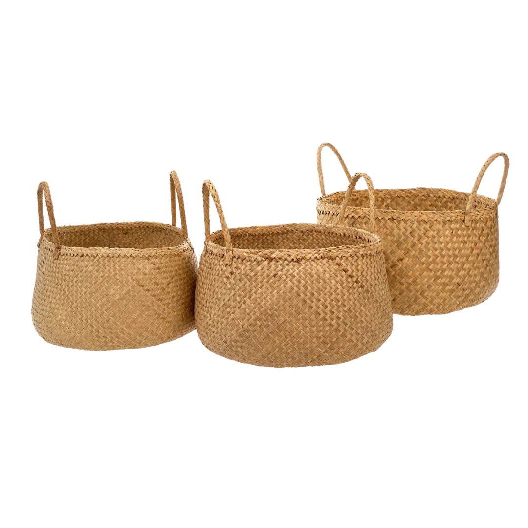 Contemporary Sable Seagrass Baskets S 3 Dependable