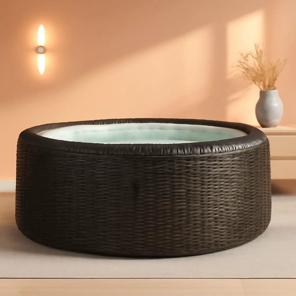 Lightweight 7 Person Round Inflatable Hot Tub With 180 Jets Spa Flexible