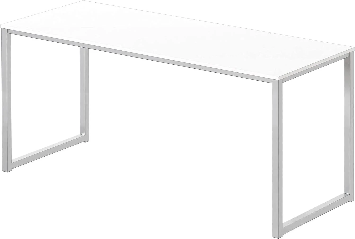 Organic Mission Style 48 Inch White Computer Desk Home Office Contemporary