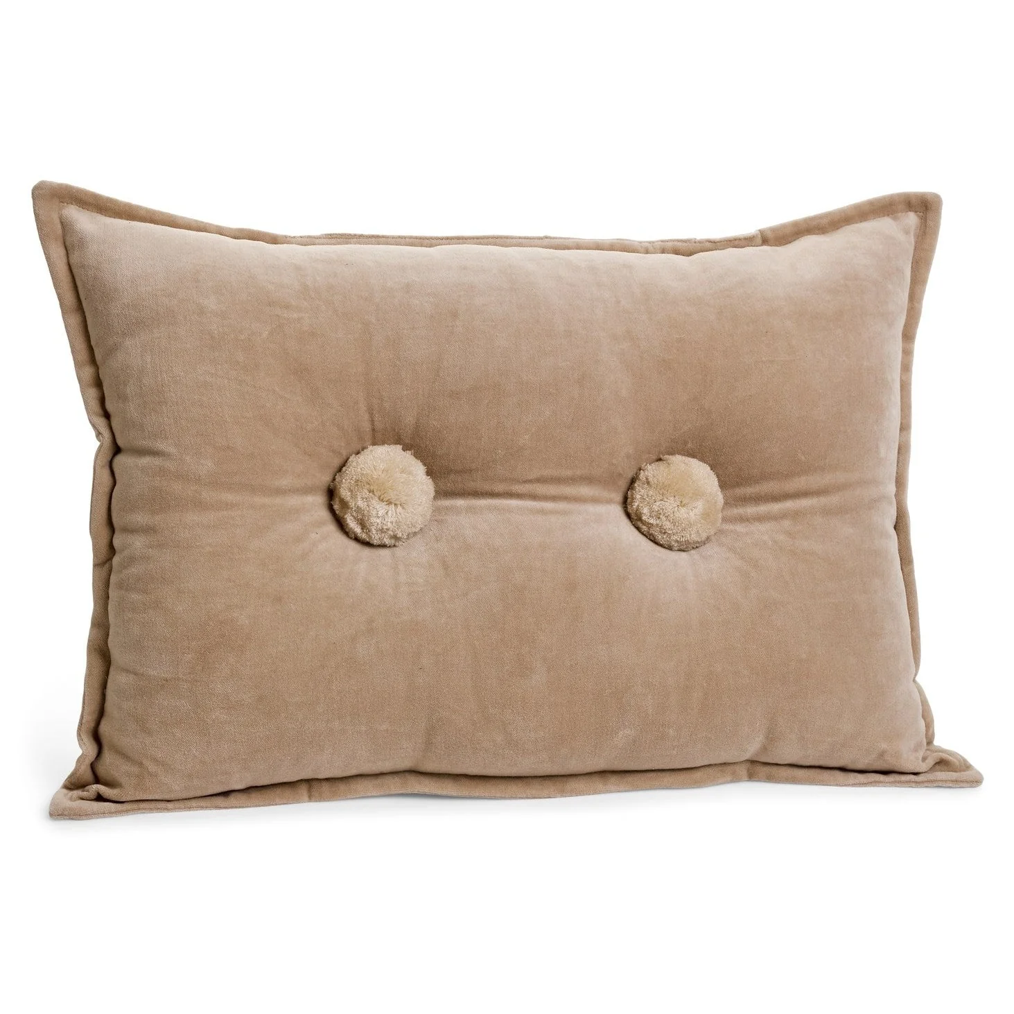 Flexible CUSHION BUBBLE FILLED COTTON VELVET BEIGE 14X20 Clean