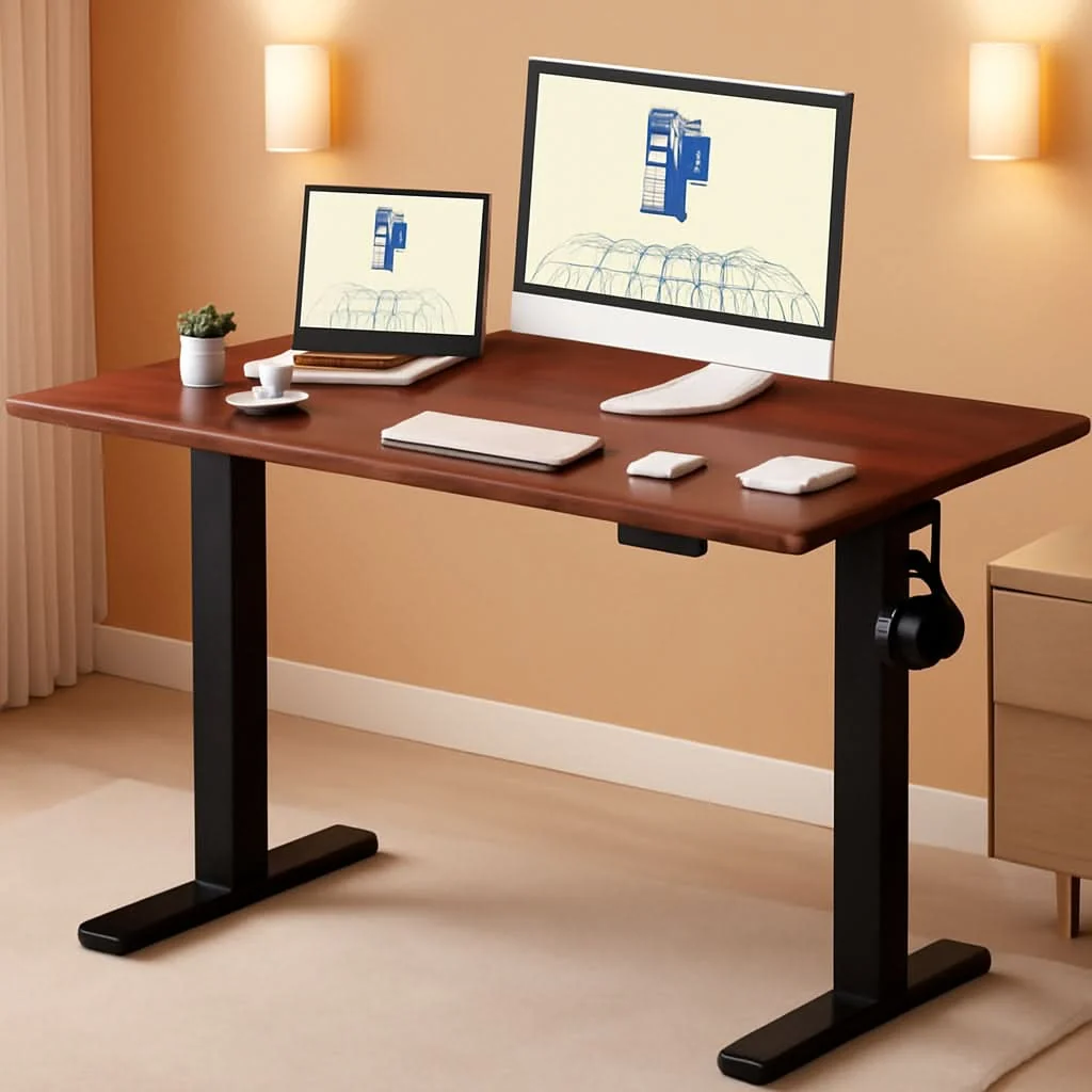 First-Class Electric Height Adjustable Standing Desk 48x24 Home Office Detailed