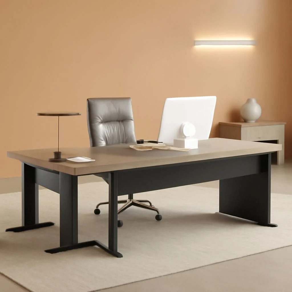 Fine Crafted 83 Inch L Shaped Office Desk Gray Executive Desk Large Trendy
