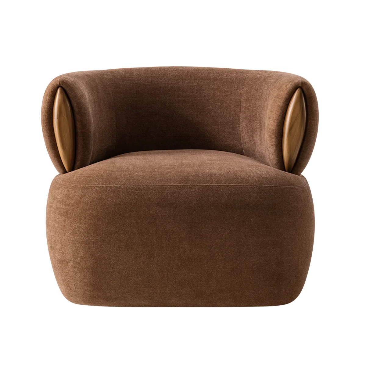 Luxury Mara Curved Accent Chair Crafted