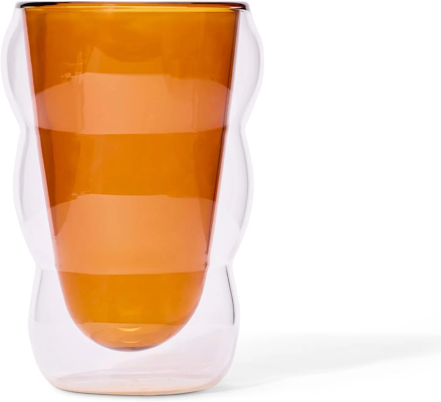 High-End Glass Cloud cups 12 oz Double Wall Insulated Glass Cups - heat-resistant borosilicate glass - for iced teas lattes Solid