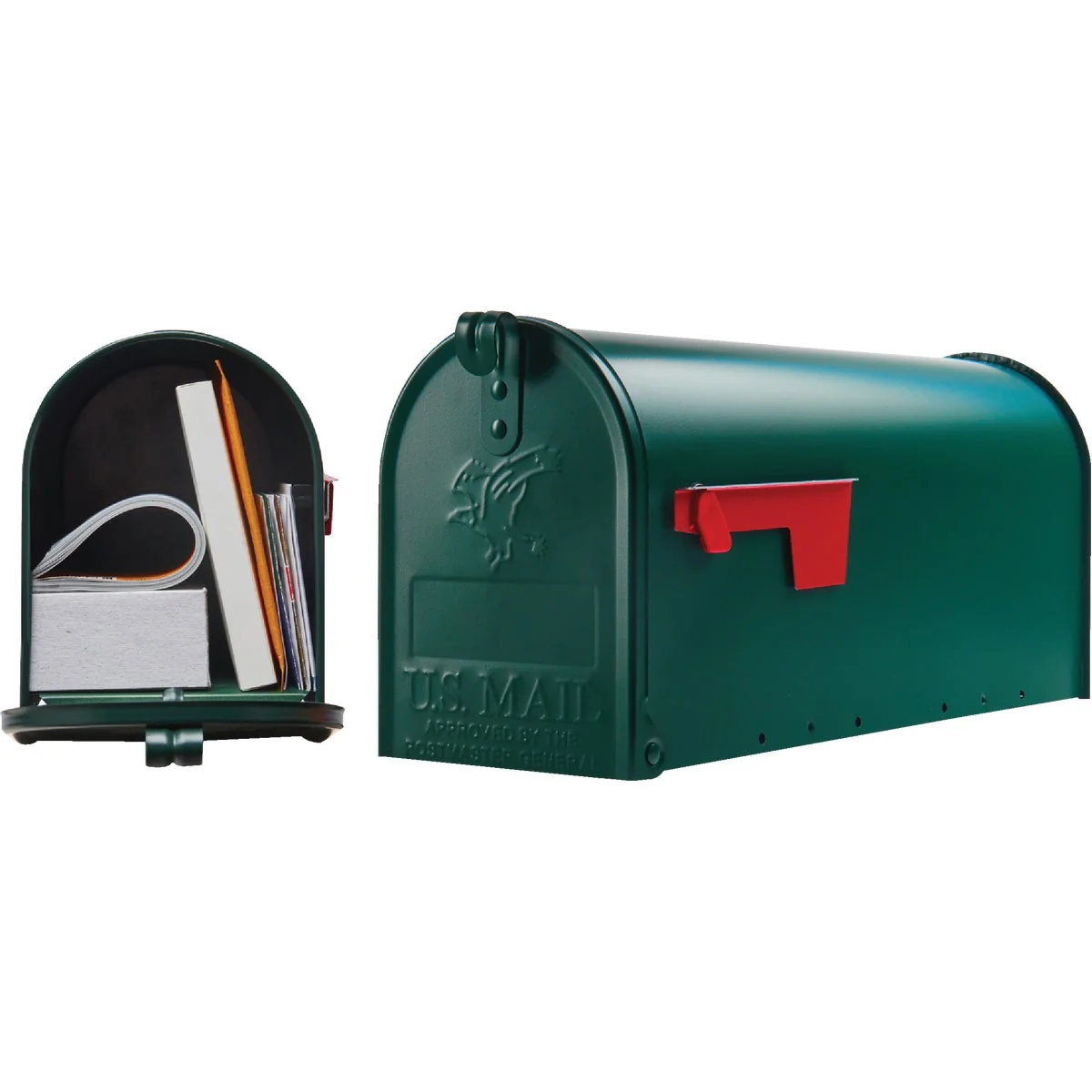 Official Gibraltar Elite T1 Green Steel Rural Post Mount Mailbox Original Design